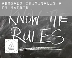 Abogado criminalista en  Madrid